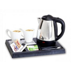 coffee kettle for hotels, compact hotel kettle, elegant hotel amenities, five-star hotel amenities, guest room essentials, hospitality appliances, hotel amenities, hotel appliances, hotel beverage station, hotel kettle set, hotel kettle tray kit, hotel room essentials, luxurious hotel kettle set, luxury hotel amenities, luxury hotel room amenities, luxury kettle set for hotels, tray for hotels, modern hotel kettle set, practical hotel kettle set, premium hotel kettle set, stylish hotel kettle, tea kettle for hotels, tray with kettle, boutique hotel amenities, hospitality kettle tray kit