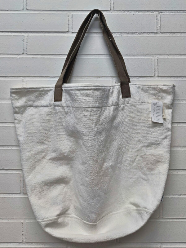 Natural Linen Tote Bag, for Spa, Beach, Large, White - EndeavorCzech.cz