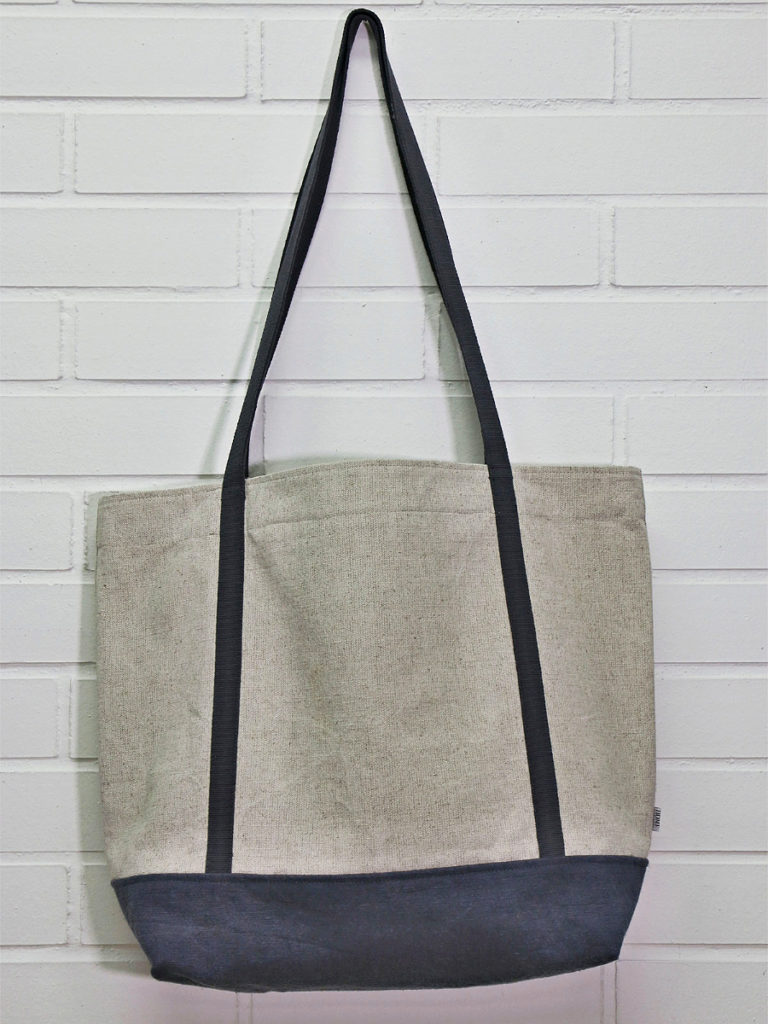 Natural Linen Tote Bag, for Spa, Beach, Pool, Two-Tone - EndeavorCzech.cz