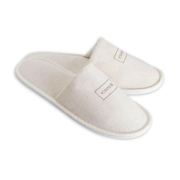 luxury hotel slippers, Botanica slippers, white linen hotel slippers, high-end hotel amenities, boutique hotel slippers, 5-star hotel slippers, Botanica hotel toiletries, white luxury hotel slippers, comfortable hotel slippers, luxury guest amenities, hotel slipper logo, linen slippers, hotel room slippers, elegant hotel slippers, plush hotel slippers, hotel comfort items, hotel guest slippers, hotel room comfort, hotel luxury items, Botanica products, luxury hotel products, hotel amenities, guest slippers, hotel essentials, hotel comfort